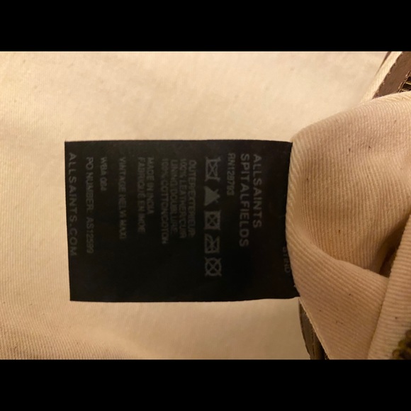 ALL SAINTS brown leather bag - Picture 6 of 14